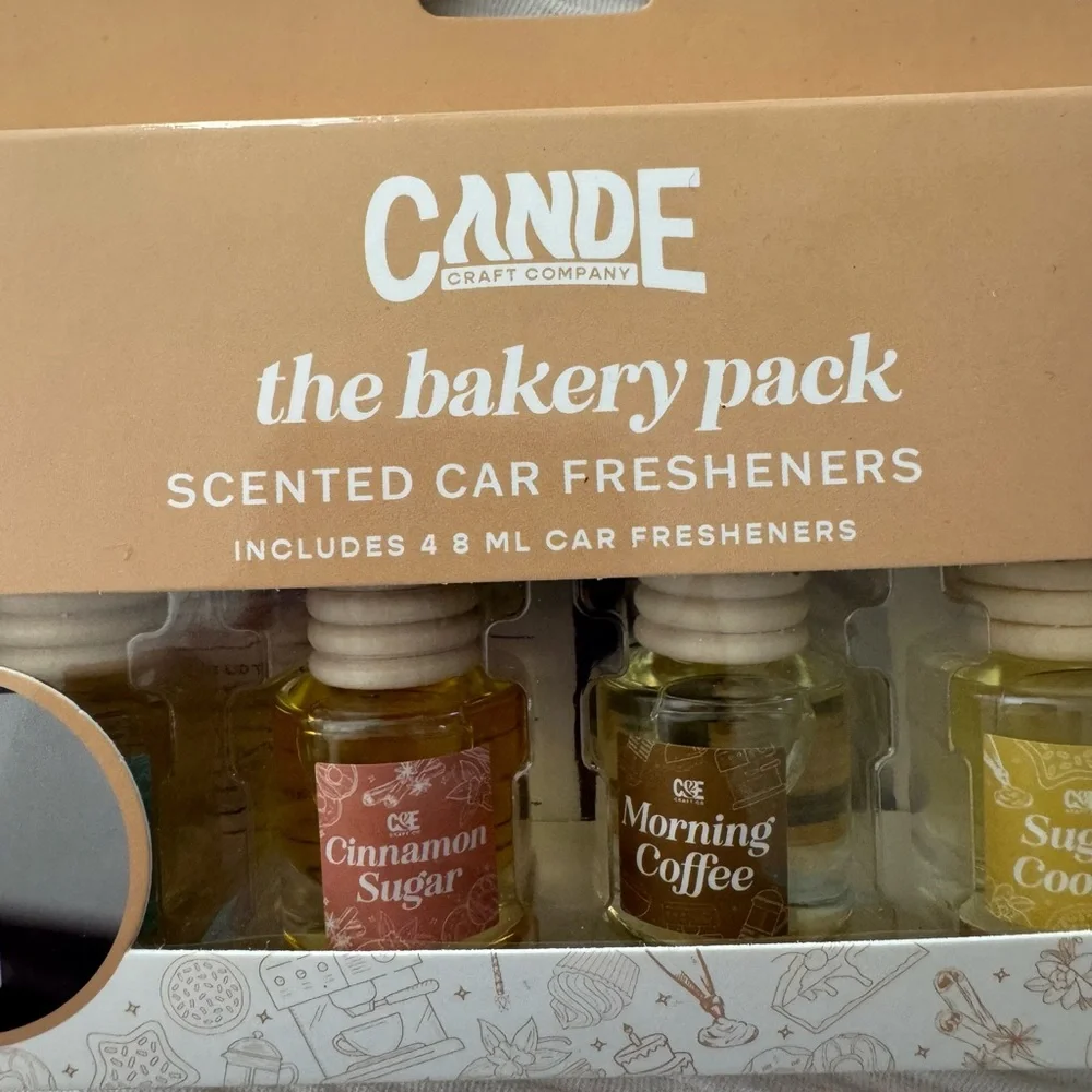 NEW Car Air Freshener Set of 4 - Bakery Pack Coffee, Donut, Cake, Cookie - Picture 3 of 8